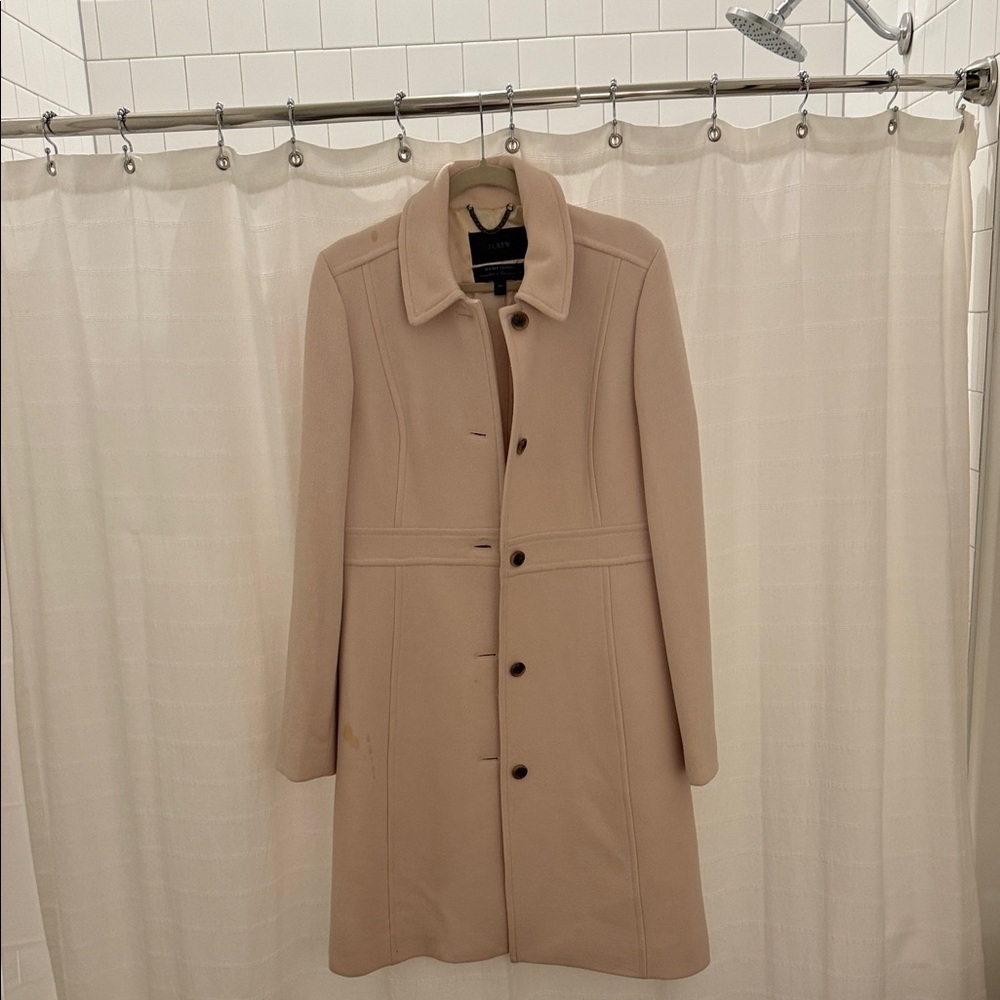 J. Crew Cream Double Cloth Coat